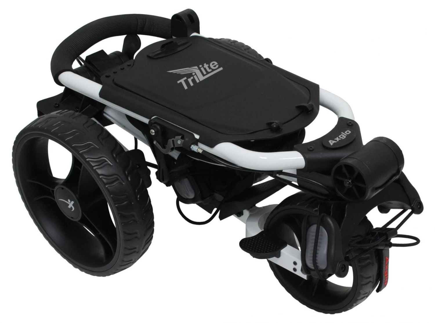 Axglo TriLite 3 Wheel Golf Trolley | White/Black - Image 3