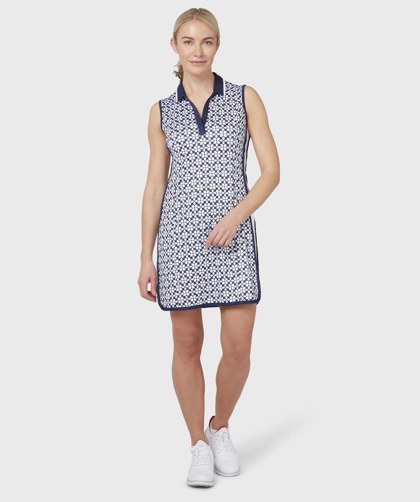 Callaway Ladies Geo Printed S/L Golf Polo Dress CGDKC014 - Image 3