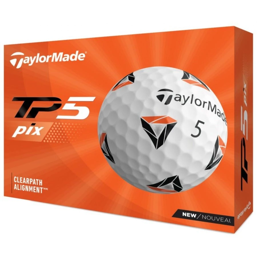 TaylorMade TP5 Pix Golf Balls | White