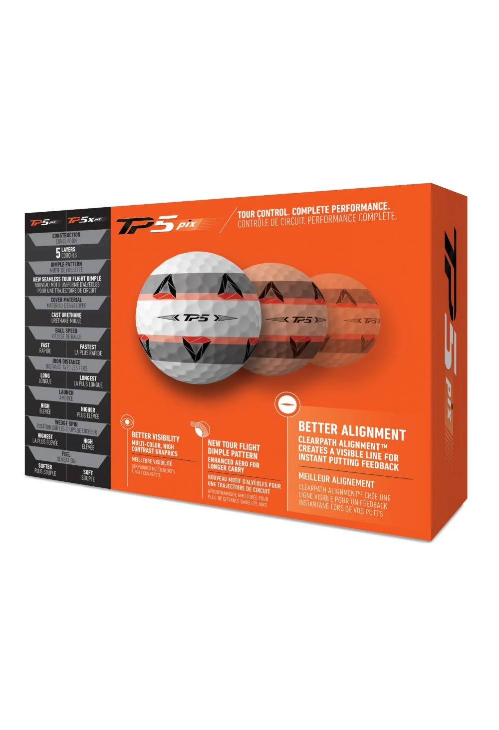 TaylorMade TP5 Pix Golf Balls | White - Image 3