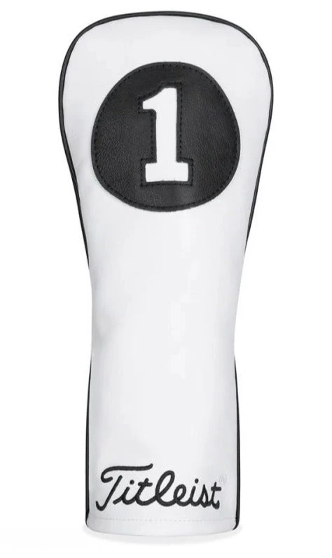 Titleist White & Black Leather Headcovers TA20TASCWB - Image 4